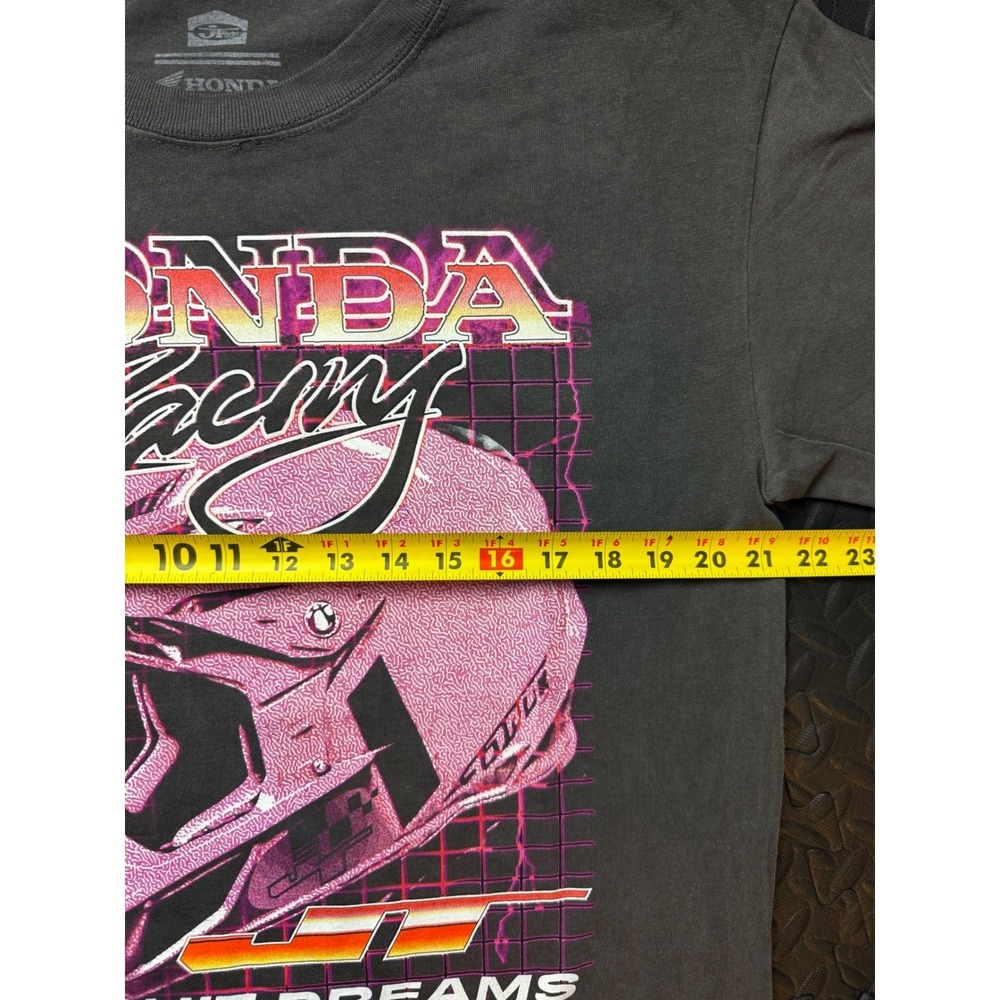 Honda Racing Circuit Dreams JT Racing Graphic T-Shirt Gray Brown Mens L - Picture 6 of 8